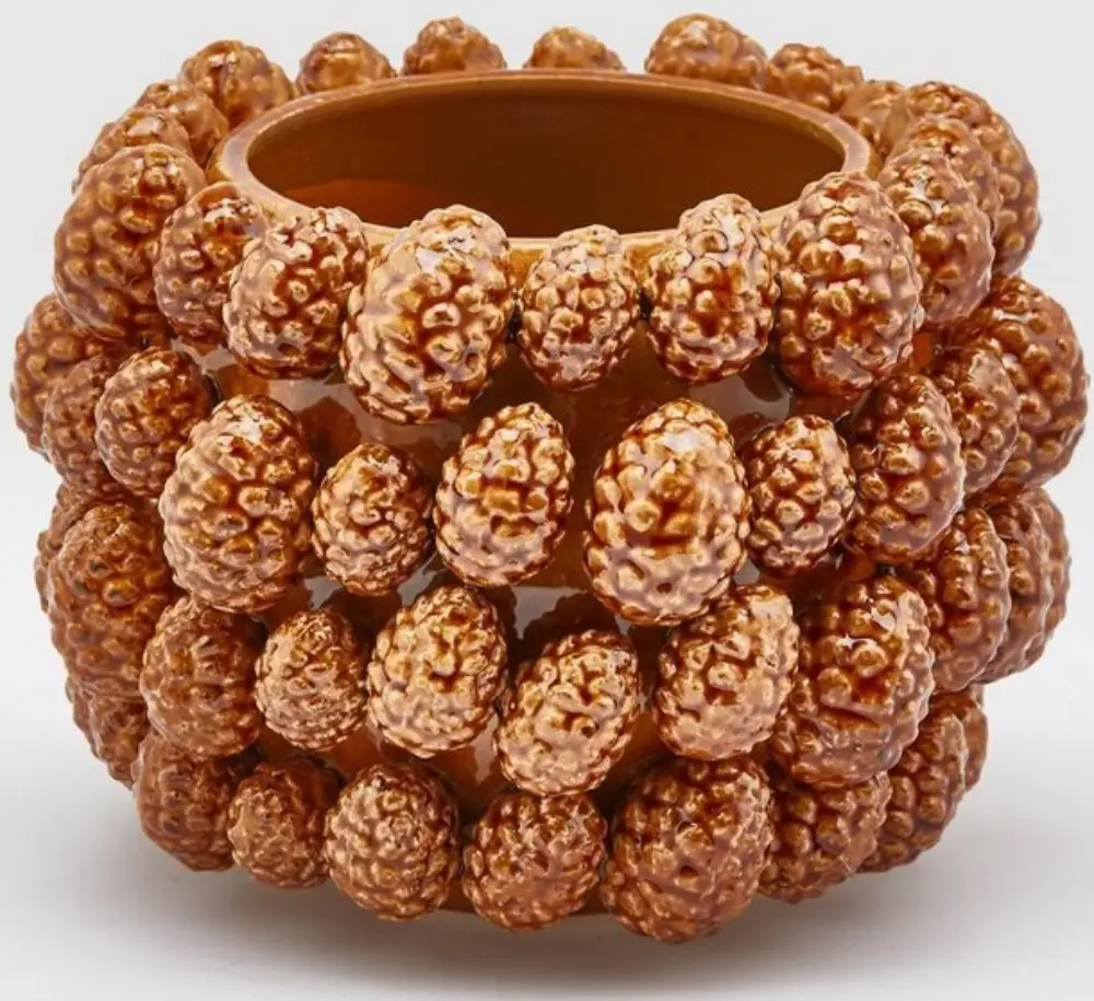 Blumentopf Zapfen braun | 18x24cm Steingut |