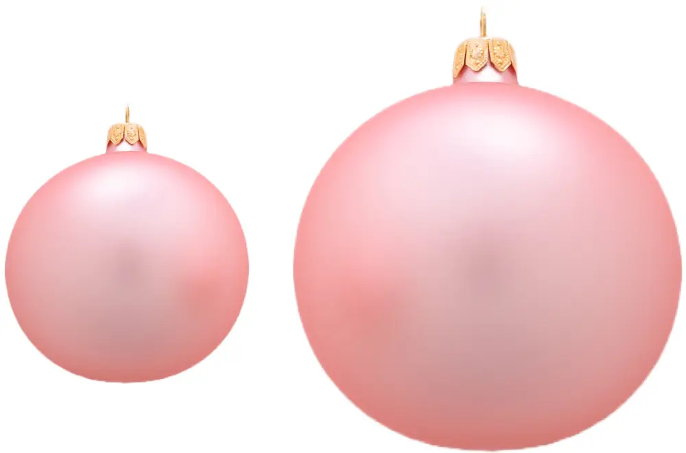 Weihnachtskugel 10er rose matt | mundgeblasen, Handtaucherei | 6 Stück