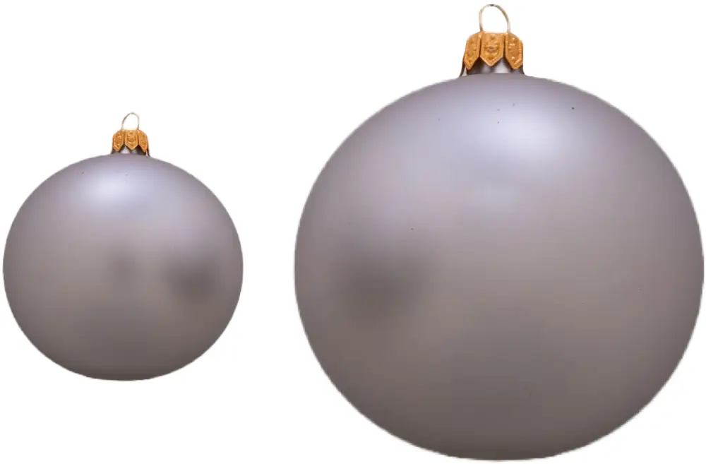 Weihnachtskugel 10er silber matt | mundgeblasen, Handtaucherei | 6 Stück