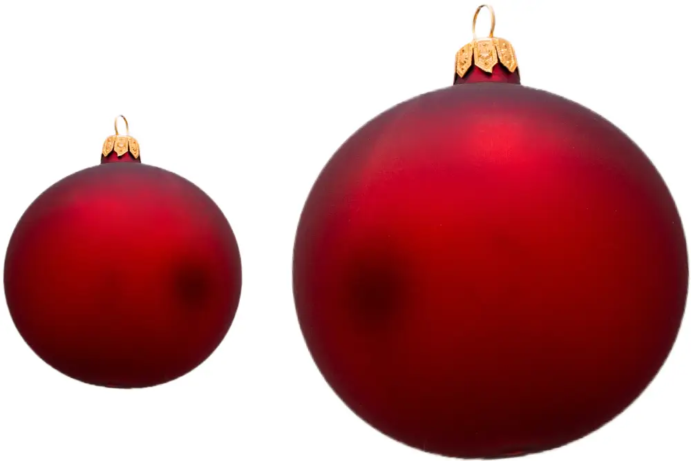 Weihnachtskugel 10er bordeaux matt | mundgeblasen, Handtaucherei | 6 Stück