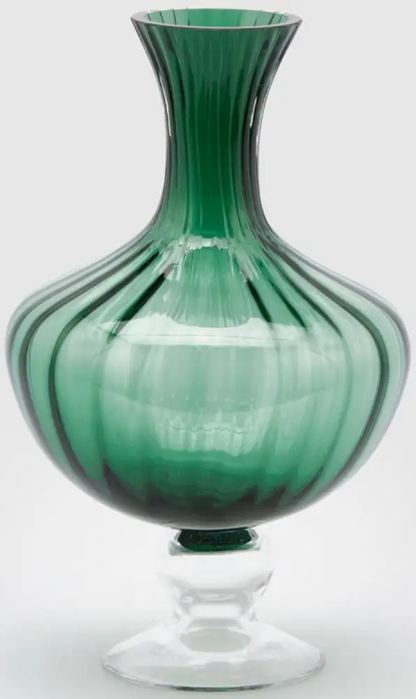 GESTREIFTE AMPHORENVASE | GREEN H 30 cm |