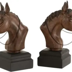 Buchstützen Pferd braun 1 Set | Polyresin 21,5x12x29 cm Maße 1 Stück |