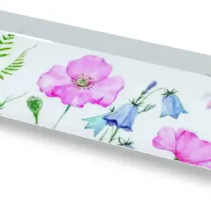 Tablett rechteckig groß, Blumenwiese