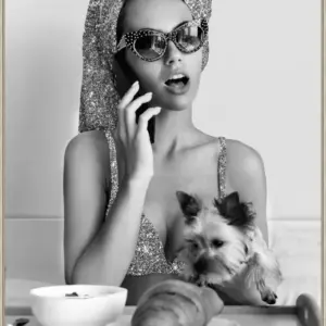 Wandbild | Lady With Dog | 80×120 cm