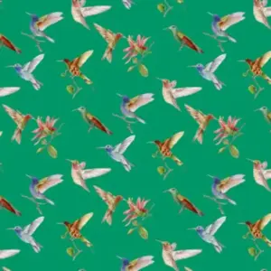 Kissen Kolibri grün 50×50 | 100% Baumwolle |