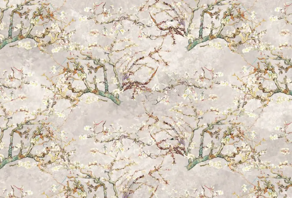 Kissen VANGOGH 40/60 grau/grün | 100% Baumwolle |