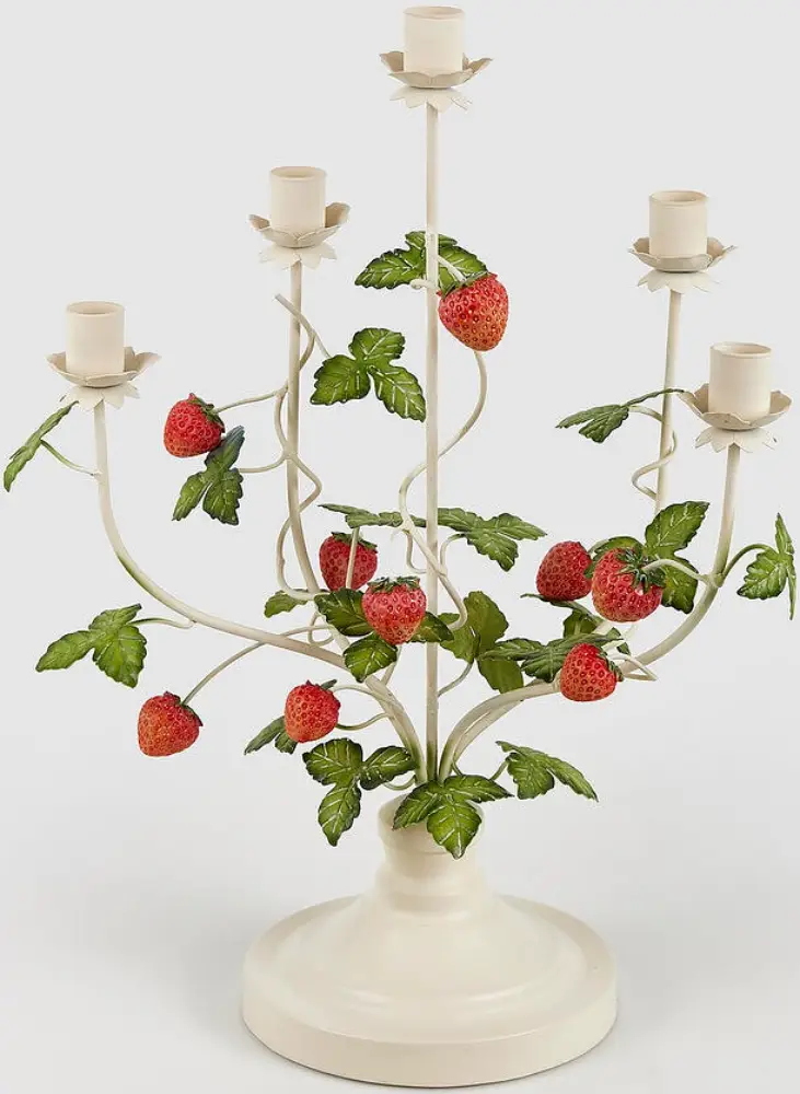 Kerzenleuchter Erdbeeren 5er | 44x35x18,5 cm |