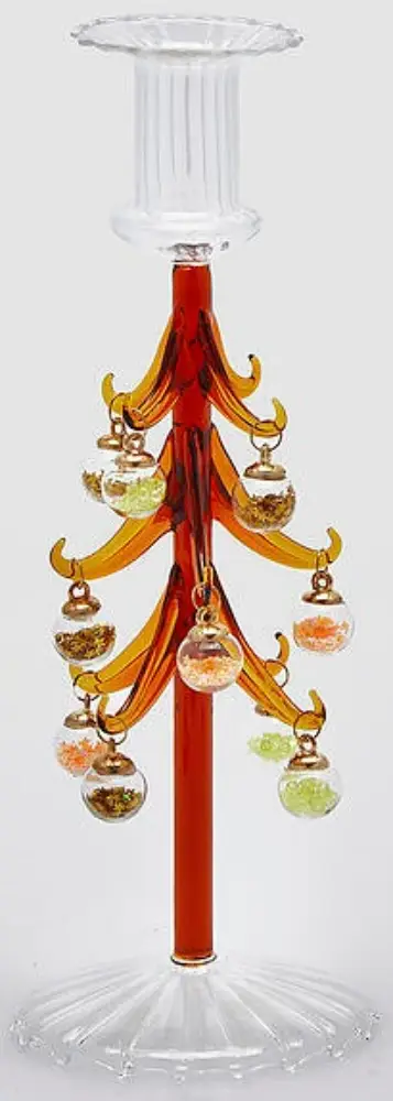 Kerzenhalter Tannenbaum | braun Glas klein 24,5cm |