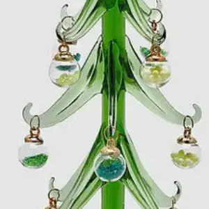 Kerzenhalter Tannenbaum | grün Glas groß 32cm |