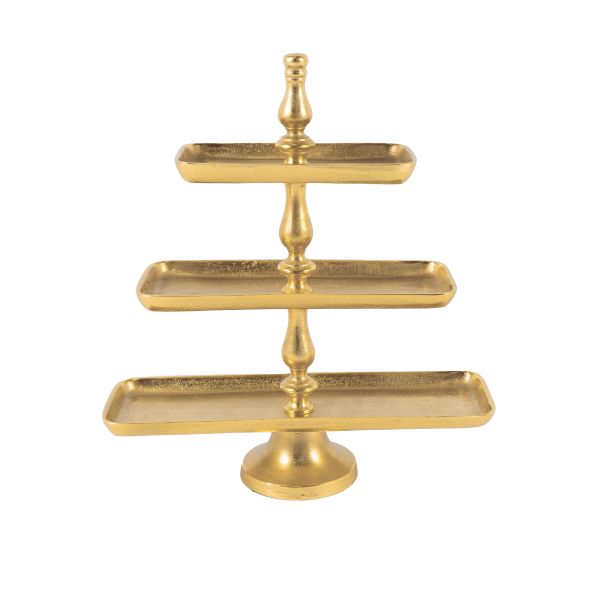 Etagere 3er | Aluguss gold |