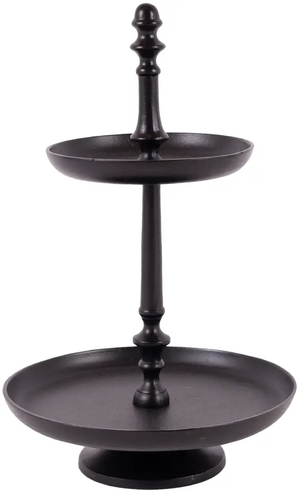 Etagere 2er | Aluguss schwarz |
