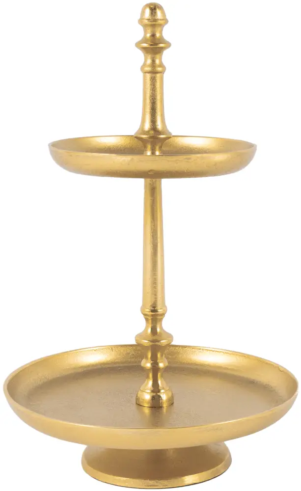 Etagere 2er | Aluguss gold |