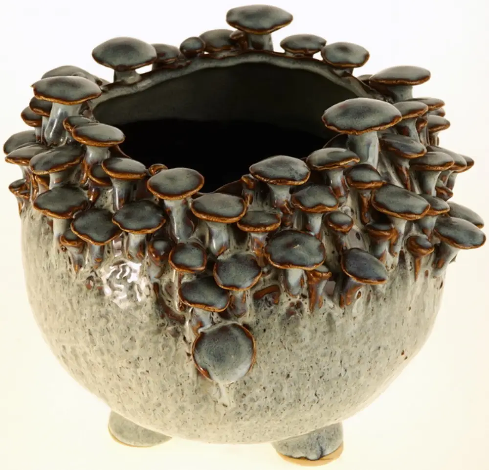 Vase Mushrooms | 24×21 cm Steingut |
