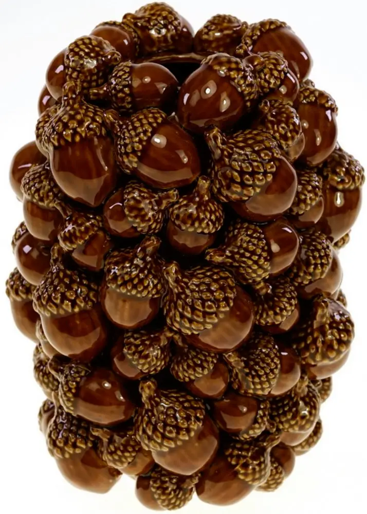 Vase Eicheln | 19x19x27 cm Steingut |