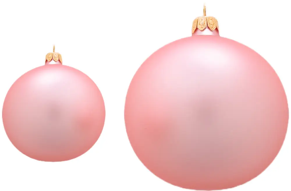 Weihnachtskugel 8er rose matt | mundgeblasen, Handtaucherei | 6 Stück