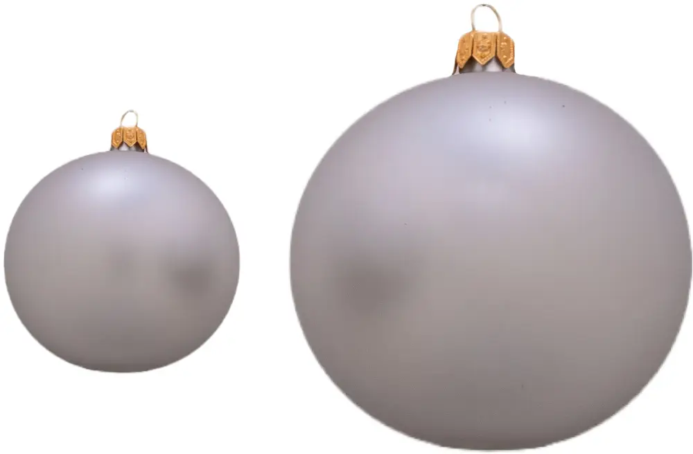 Weihnachtskugel 8er silber matt | mundgeblasen, Handtaucherei | 6 Stück