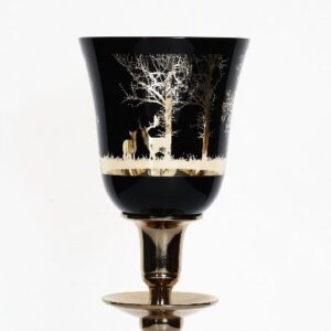 Glasaufsatz Hirsch | schwarz/gold |