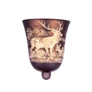 Glasaufsatz Hirsche | Glas braun |