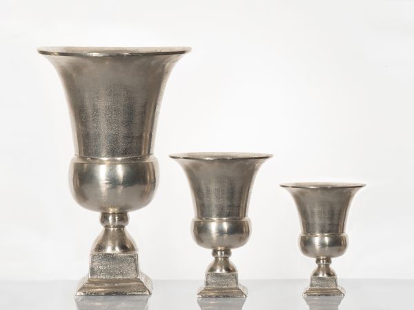 Amphore groß silber | Aluguss |