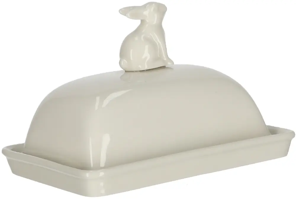 Buttedose, groß Hase | Porzellan |