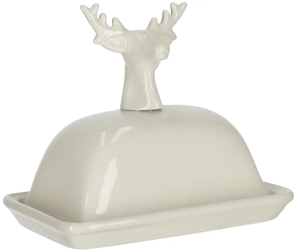 Butterdose, klein Hirsch | Porzellan |