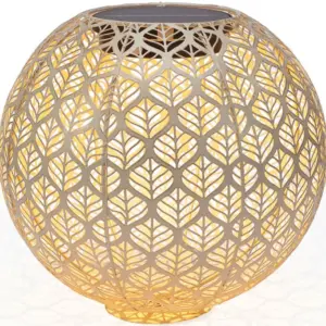 Solar und USB Laterne Grafic | 1LED ww, 1LED kw, Ø 30 cm light beige | Indoor & Outdoor