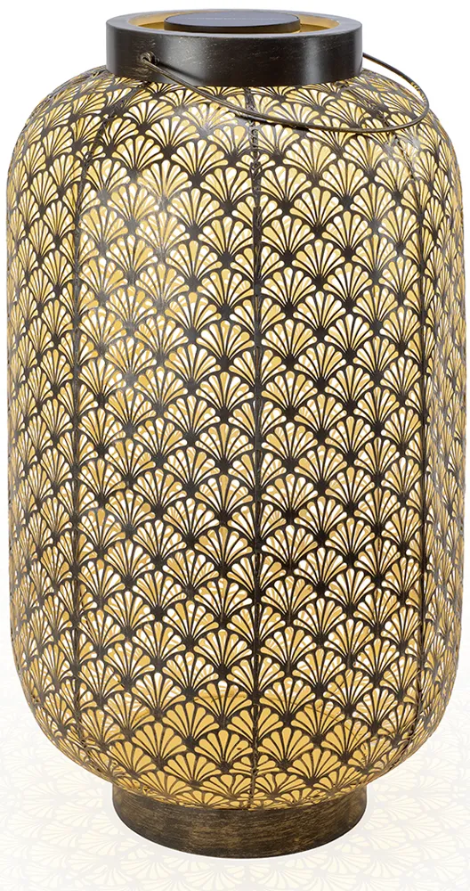Solar und USB Laterne Grand Santana | 1LED ww, 1LED kw, 43×78 cm anthrazit | Indoor & Outdoor