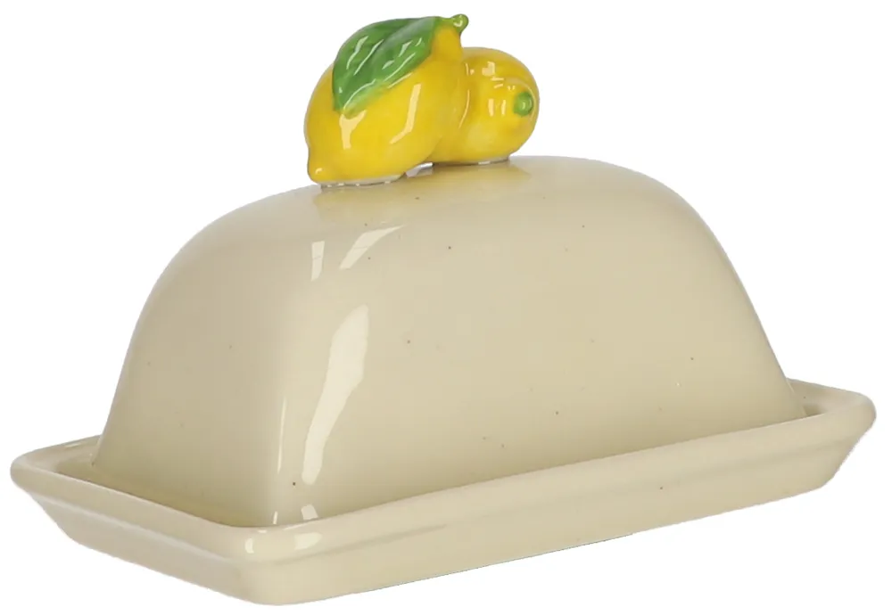 Butterdose, klein Zitronen | Porzellan |