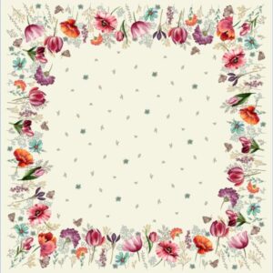 Decke 140/140 | Gobelin Blumenwiese | 75% PES/22% CO/3% Polyacryl