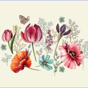 Platzset 50/40 | Gobelin Blumenwiese | 75% PES/22% CO/3% Polyacryl