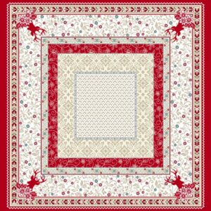 Decke 100/100 | Hirsch rot, Gobelin | 75% PES/22% CO/3% Polyacryl