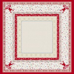 Decke 140/140 | Hirsch rot, Gobelin | 75% PES/22% CO/3% Polyacryl