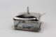 Butterdose | Messing vernickelt, Glas |