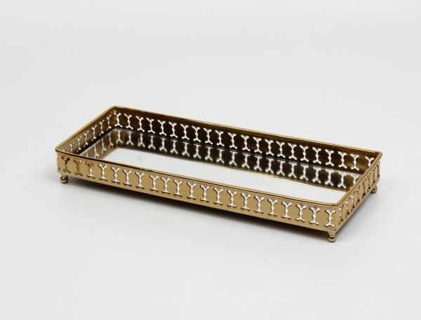 Tablett Spiegel | Messing, Goldlegierung |