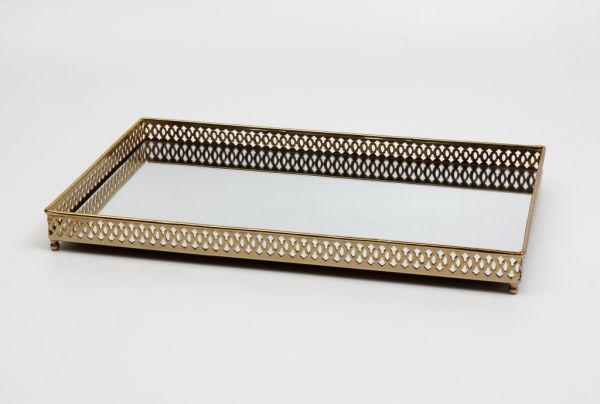 Tablett Spiegel | Messing Goldlegierung |