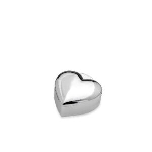 Schmuckdose Herz glatt 6,5 x 6 cm | versilbert |
