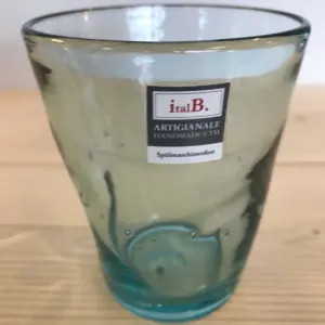 Trinkglas aqua blue Handarbeit, mundgeblasen Spühlmaschienenfest 0,3L