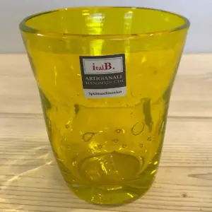 Trinkglas yellow Handarbeit, mundgeblasen Spühlmaschienenfest 0,3L