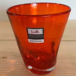 Trinkglas mandarine Handarbeit, mundgeblasen Spühlmaschienenfest 0,3L