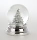 Schneekugel Tannenbaum | groß versilbert |