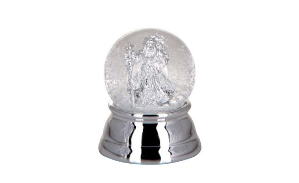 Schneekugel Nikolaus | versilbert |