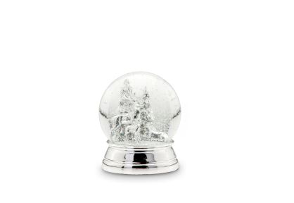 Schneekugel Rentiere | versilbert |