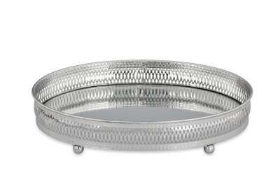 Galerie Spiegeltablett oval | vernickelt |