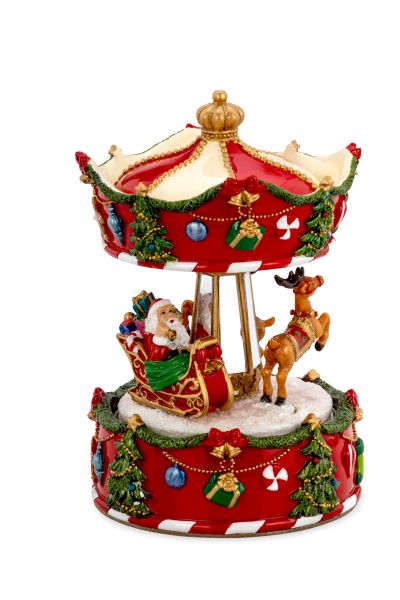 Spieluhr Karussell mit Weihnachtsmann | Melodie White Christmas |