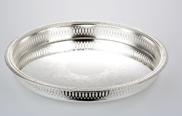 Galerietablett groß | versilbert |
