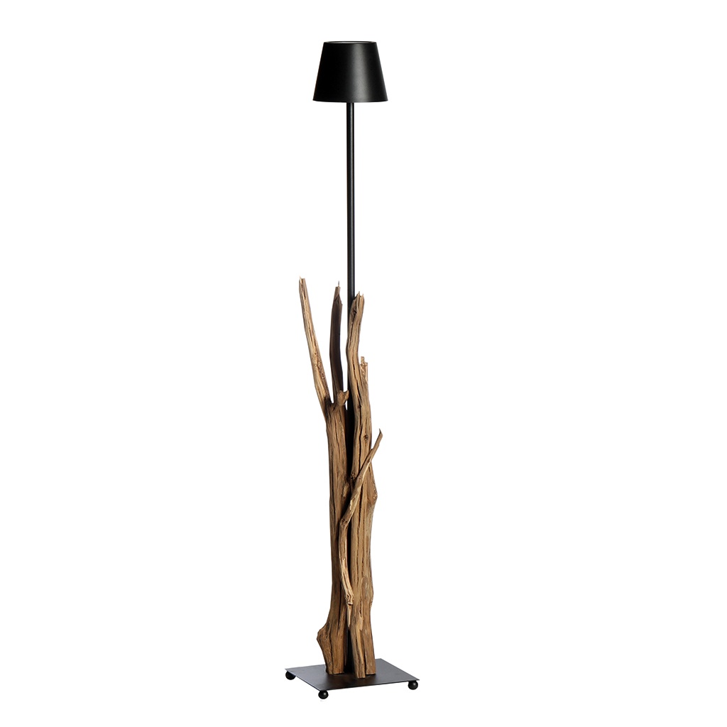 LED Lampe Raisa 122 cm schwarz natural