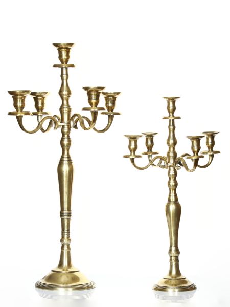 Kerzenleuchter 5-arm 80cm | Aluguss gold |