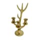 Kerzenleuchter 3er Geweih | Aluguss gold |