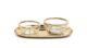 Schalenset für Nüsse | Messing, Glas |