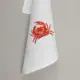 Geschirrtuch Krabbe weiß 100% Baumwolle
